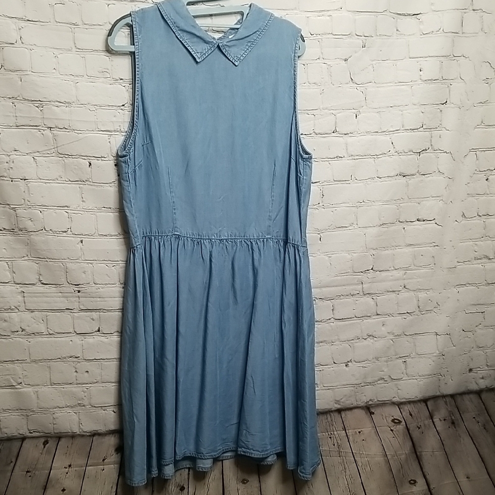 Maison Jules Blue Denim Babydoll Dress XX Large